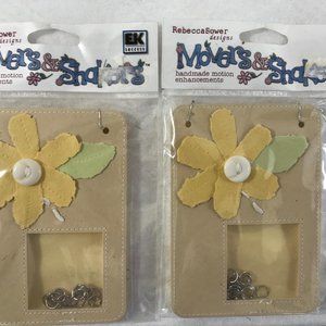 lot of 2 movers and shakers 3d floral embellishmen